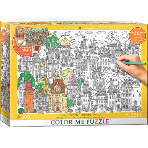 Town Houses 300-Piece Color-Me Puzzle