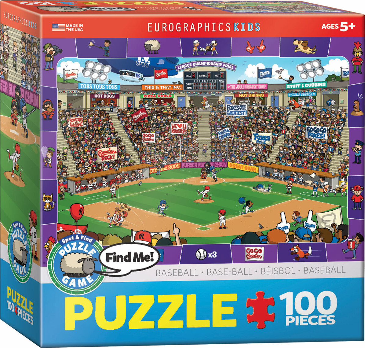 Baseball Spot & Find 100-Piece Puzzle