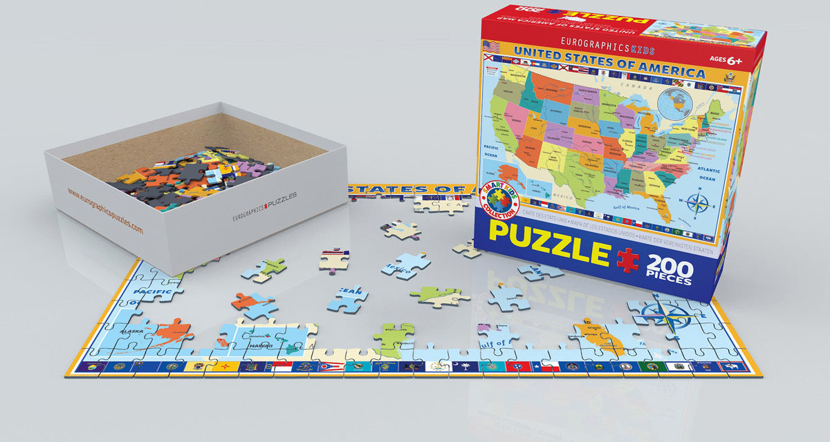 Map of the United States of America 200-Piece Puzzle