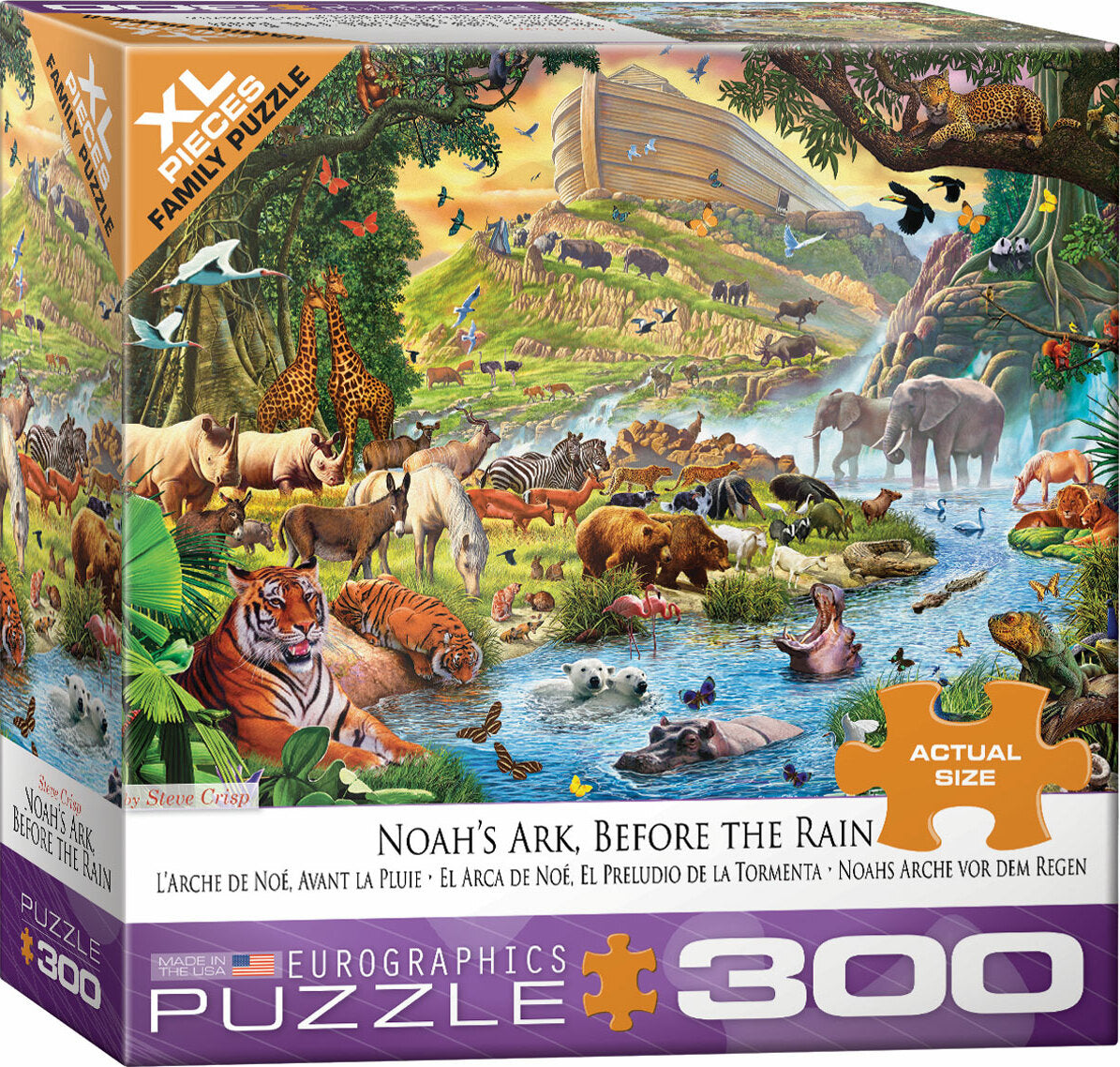Noah's Ark Before the Rain by Steve Crisp 300-Piece Puzzle (Small box)