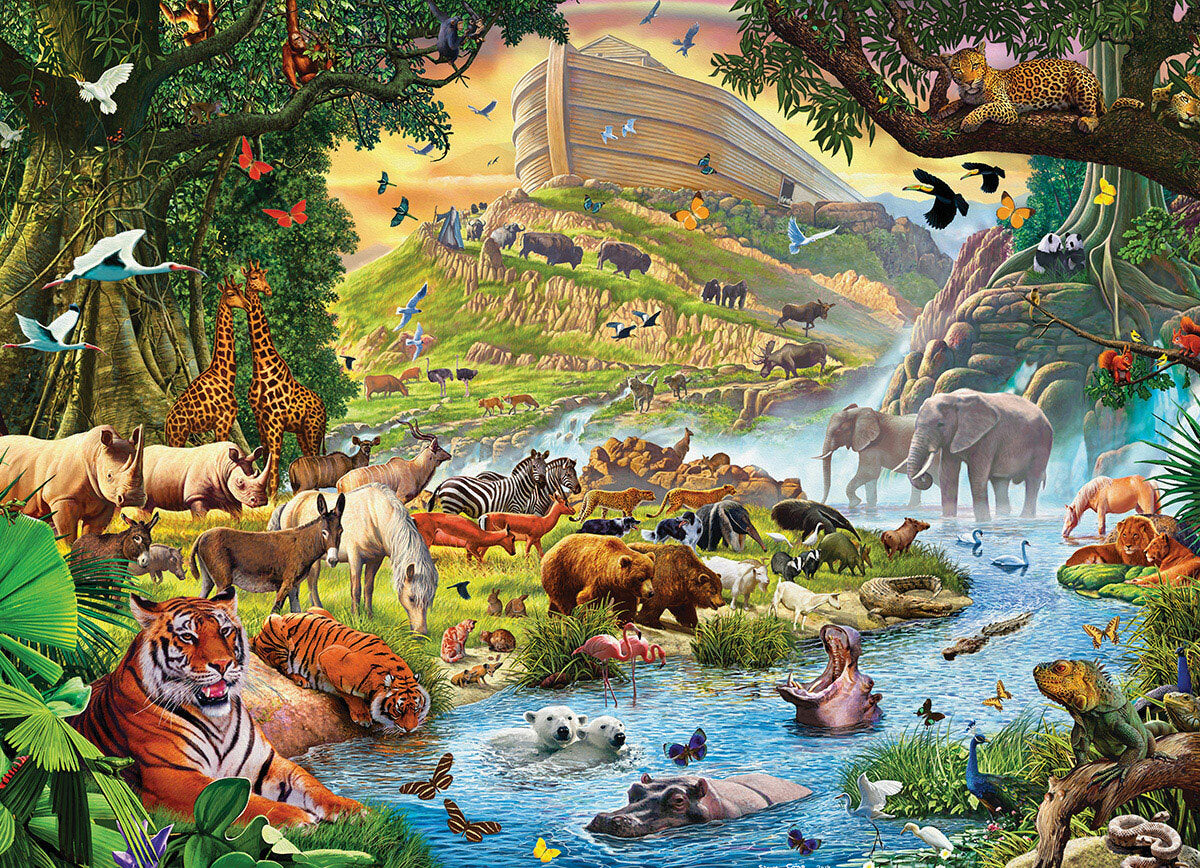 Noah's Ark Before the Rain by Steve Crisp 300-Piece Puzzle (Small box)
