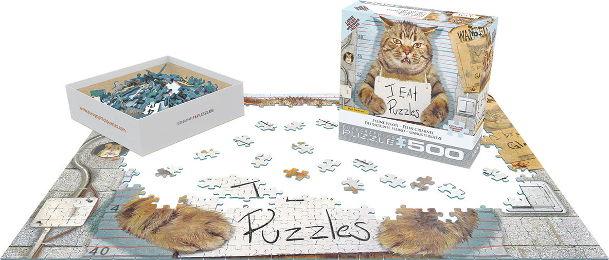 Feline Felon 500-Piece Puzzle (Small box)