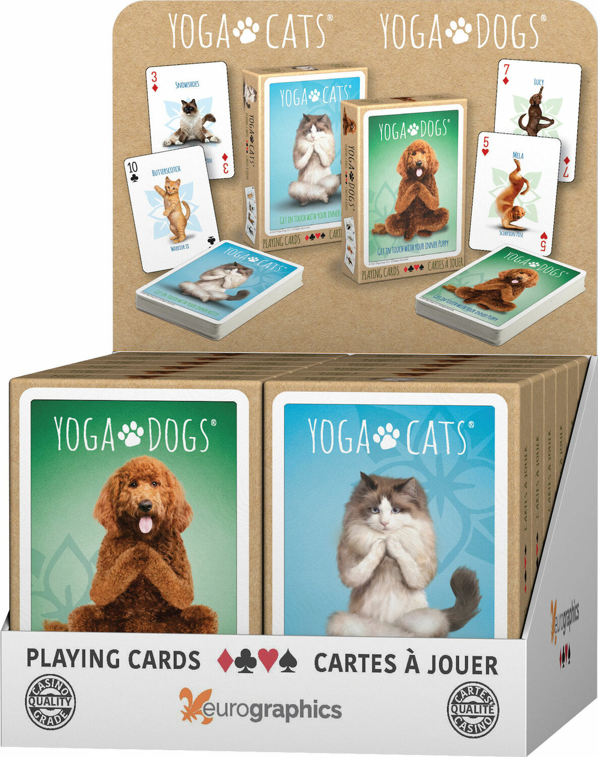 Yoga Cats and Yoga Dogs Playing cards