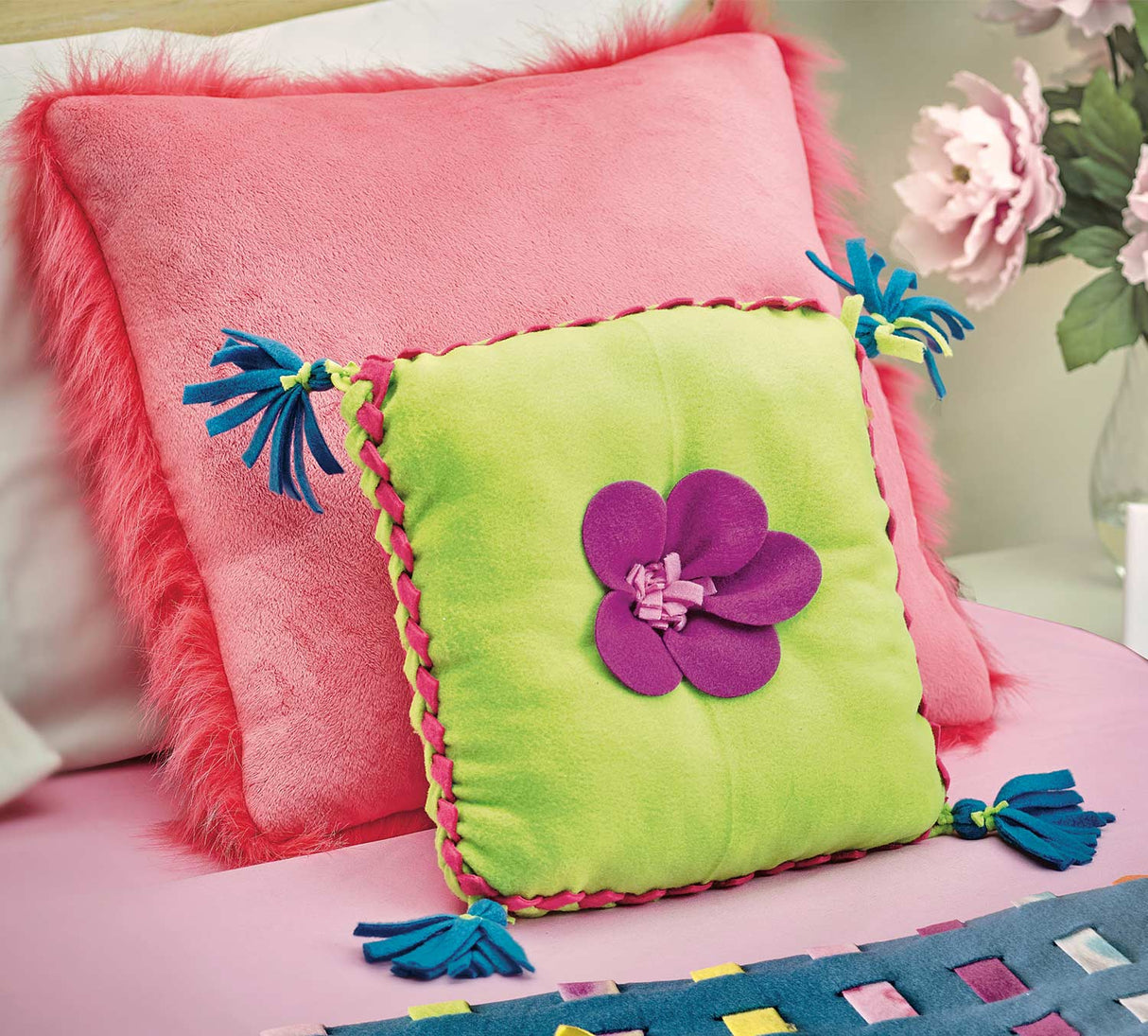 Flower Fleece Pillow (new specs to reflect case pack of 6)