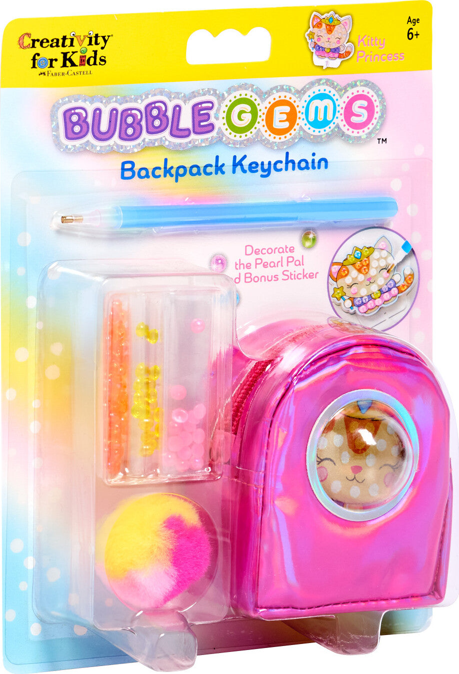 Bubble Gems Keychain Kitty Princess