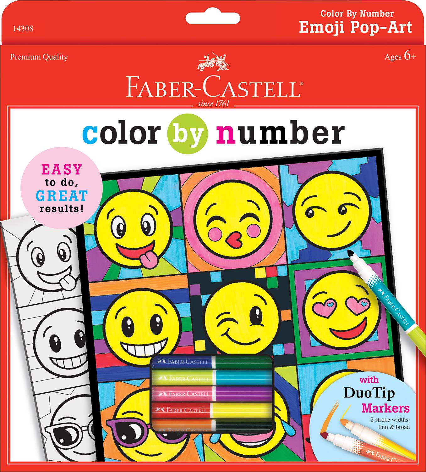 Color By Number Emoji Pop-Art