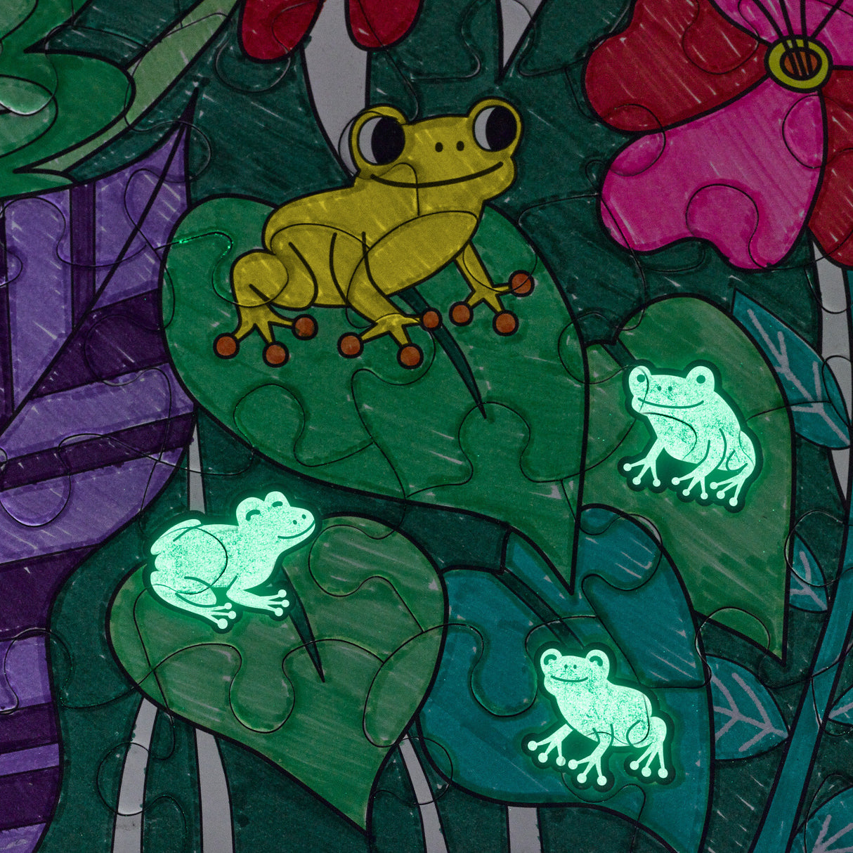 Color By Number Puzzle Jungle Animals