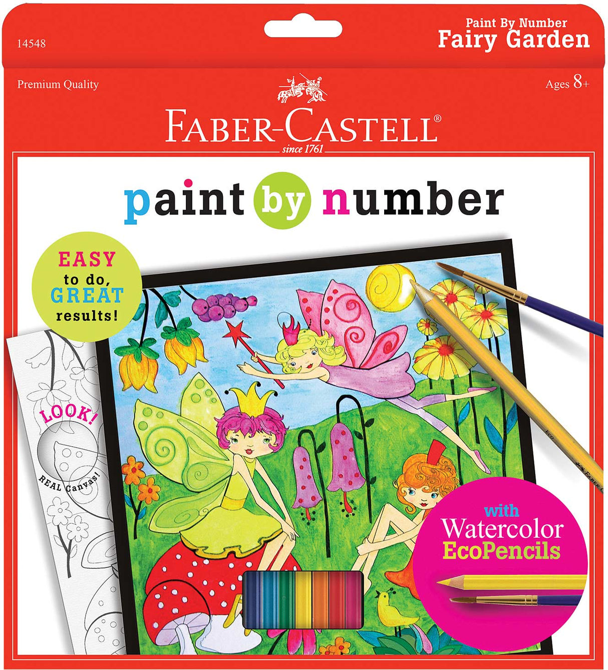 Watercolor Paint by Number Fairy Garden