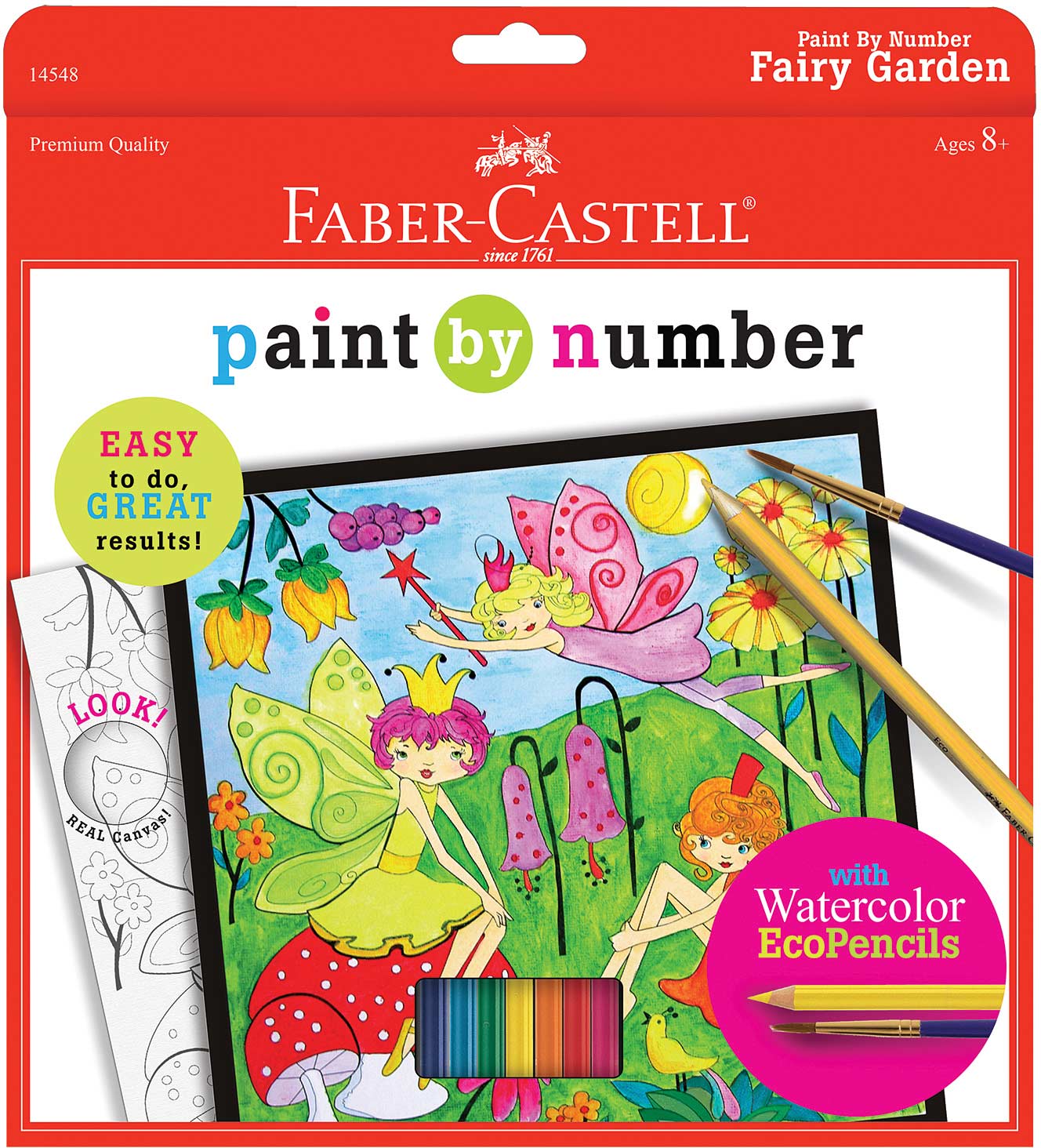 Watercolor Paint by Number Fairy Garden