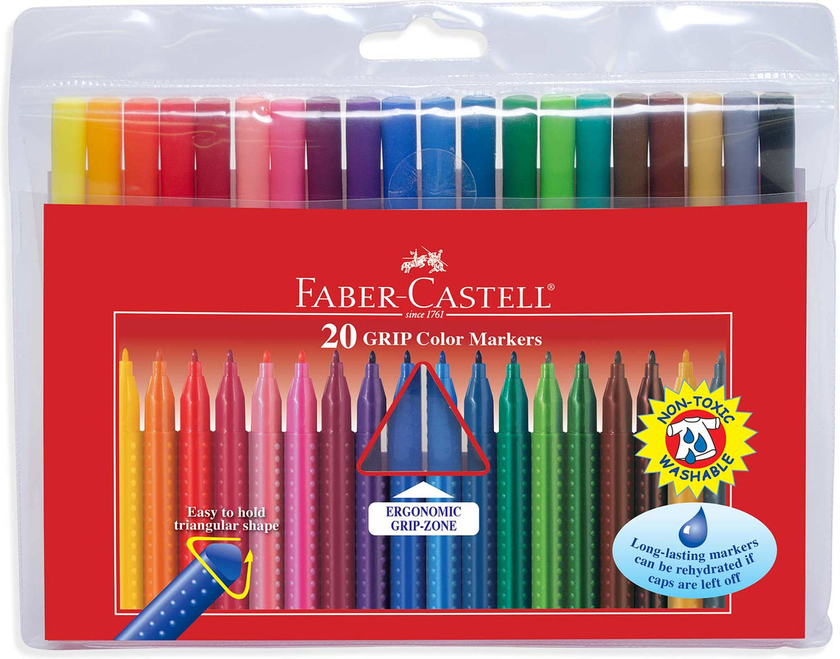 20ct Grip Washable Markers