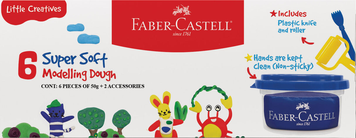 6Ct Little Creatives Modelling Dough 50gm