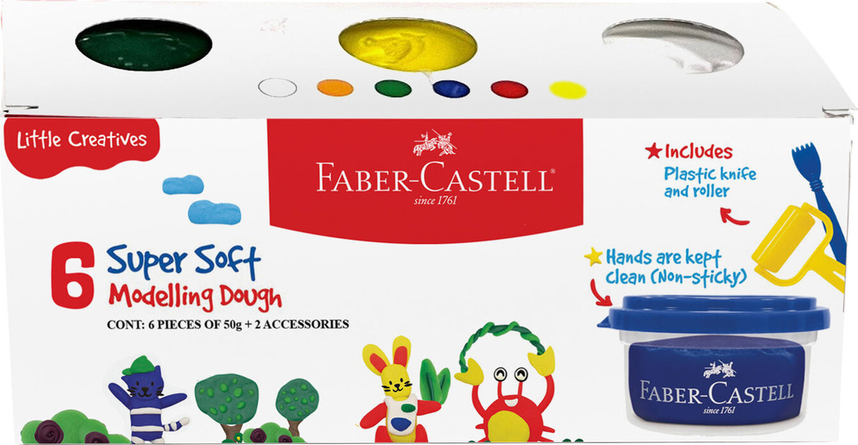 6Ct Little Creatives Modelling Dough 50gm