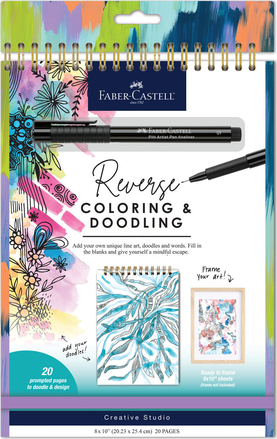 Reverse Coloring and Doodling Book Brights Edition