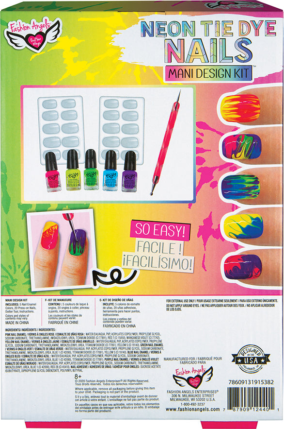 Neon Tie Dye Nails - Mani Deisgn Kit