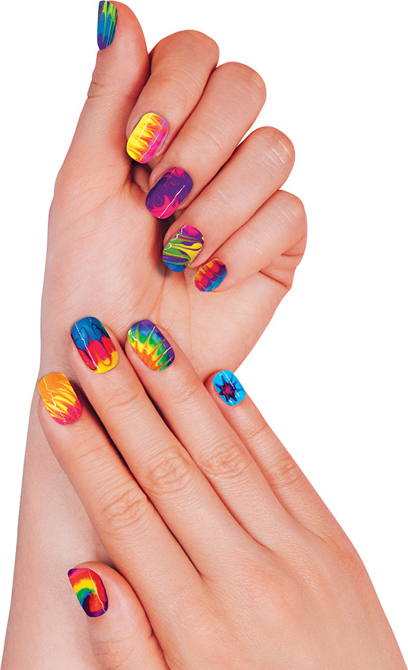 Neon Tie Dye Nails - Mani Deisgn Kit