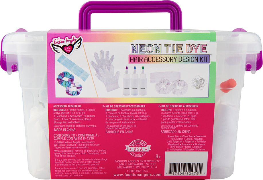 Neon Tie Dye Hair Accessory Design Keeper Crate