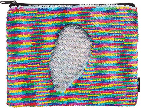 S. Lab Magic Sequin Pouch- Rainbow