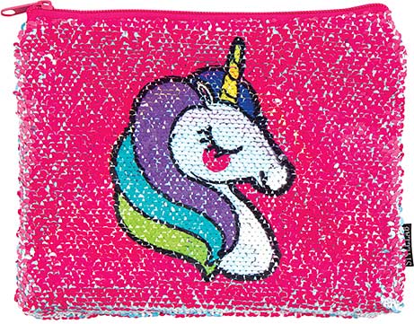 S. Lab Magic Sequin Pouch- Unicorn/Rainbow