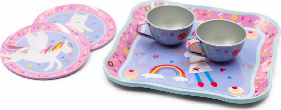 Rainbow Fairy 7pc Tin Tea Set
