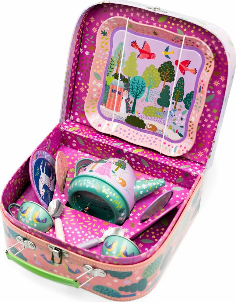 Fairy Tale 11pc Musical Tin Tea Set
