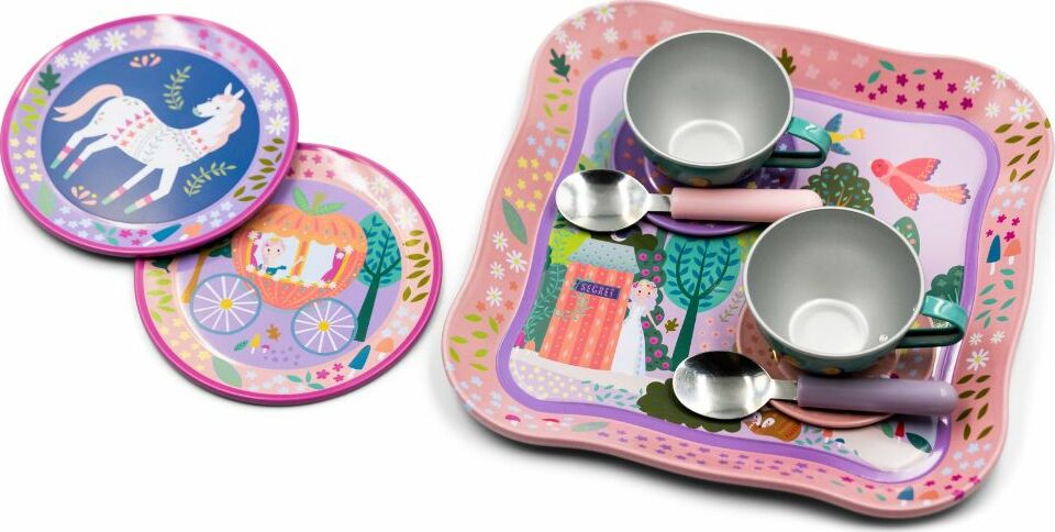 Fairy Tale 11pc Musical Tin Tea Set