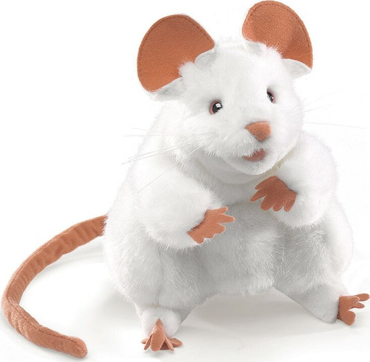 White Mouse Hand Puppet