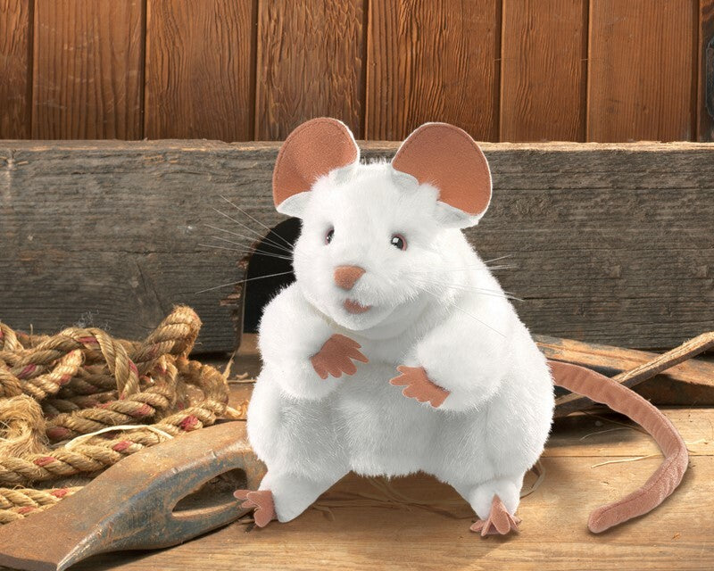 White Mouse Hand Puppet