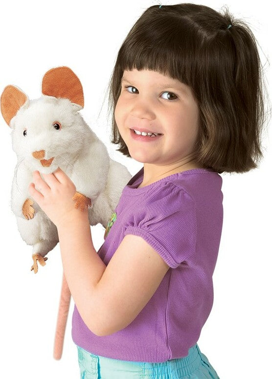 White Mouse Hand Puppet