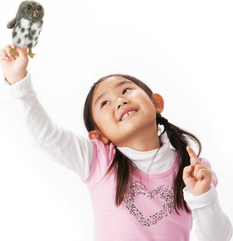 Mini Spotted Owl Finger Puppet