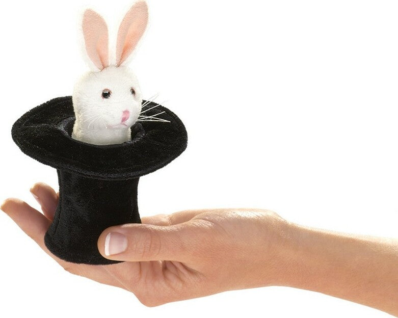 Mini Rabbit in Hat Finger Puppet