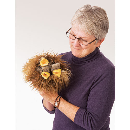 Baby Birds in Nest Hand Puppet