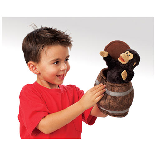 Monkey in Barrel Puppet
