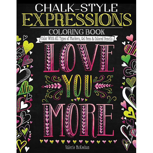 Chalk-Style Expressions Coloring Book