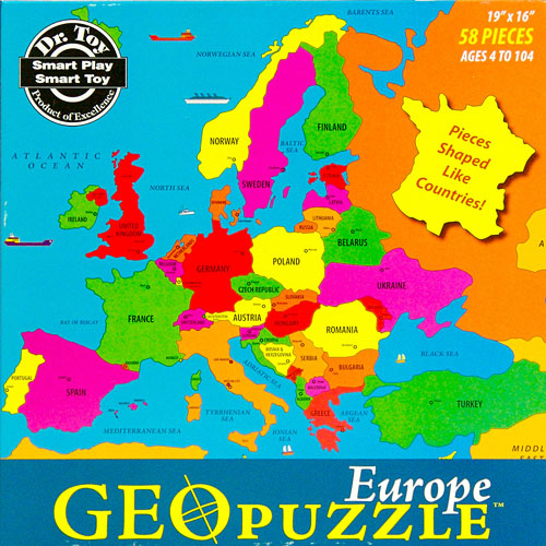 Geopuzzle Europe 58 pieces