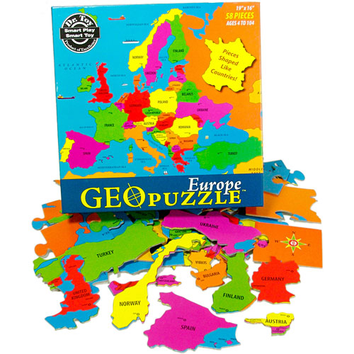 Geopuzzle Europe 58 pieces