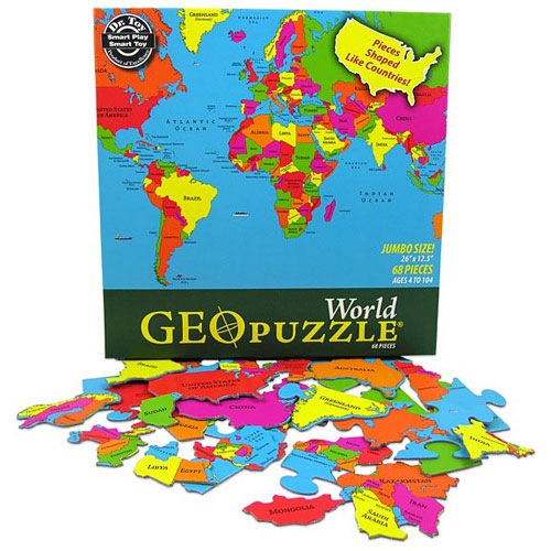 GeoPuzzle World Puzzle 68 pieces