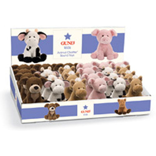 Gund Safari Rattle - elephant, giraffe, zebra, and lion (set of 4)