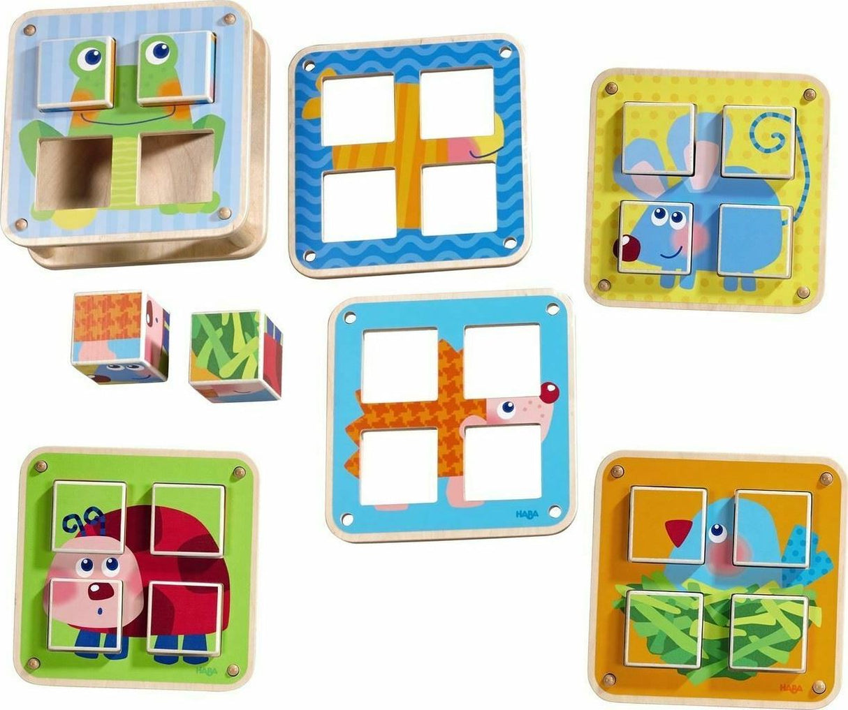 Cubes Puzzle Garden Animals