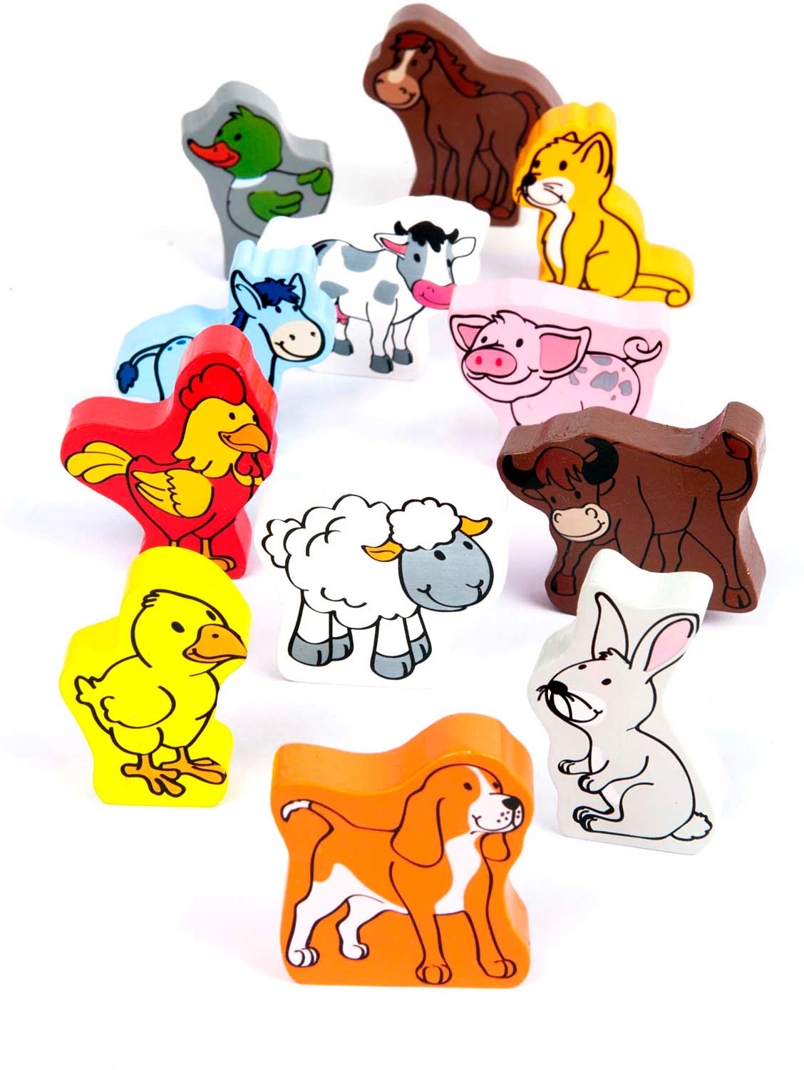 Farm Animals Wooden Blocks