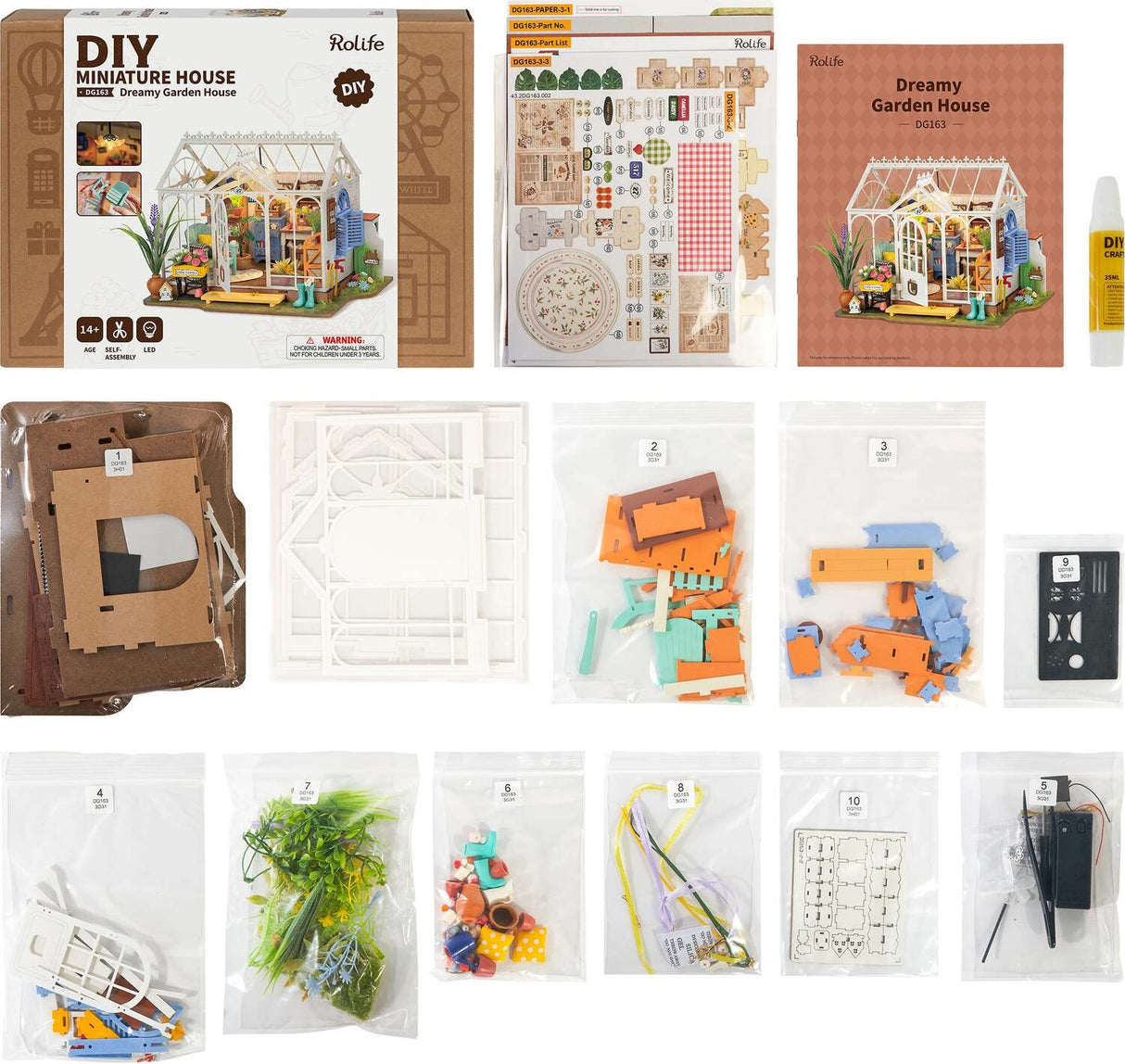 DIY Miniature House Kit: Dreamy Garden House