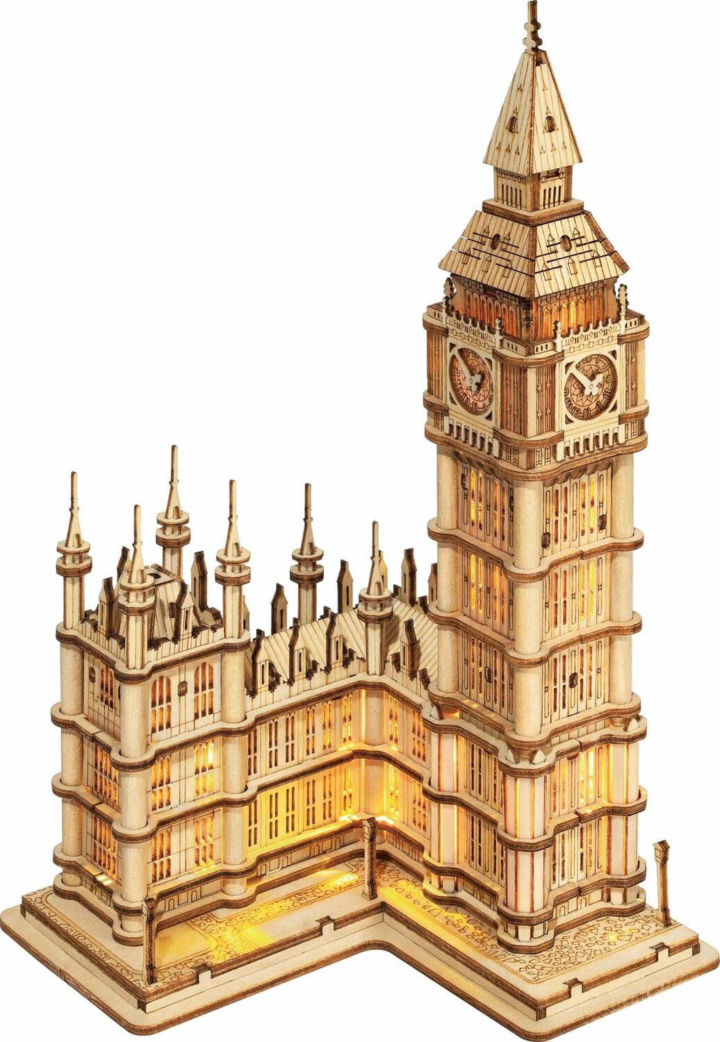 3D Modern Wooden Puzzle - Big Ben with LED Lights