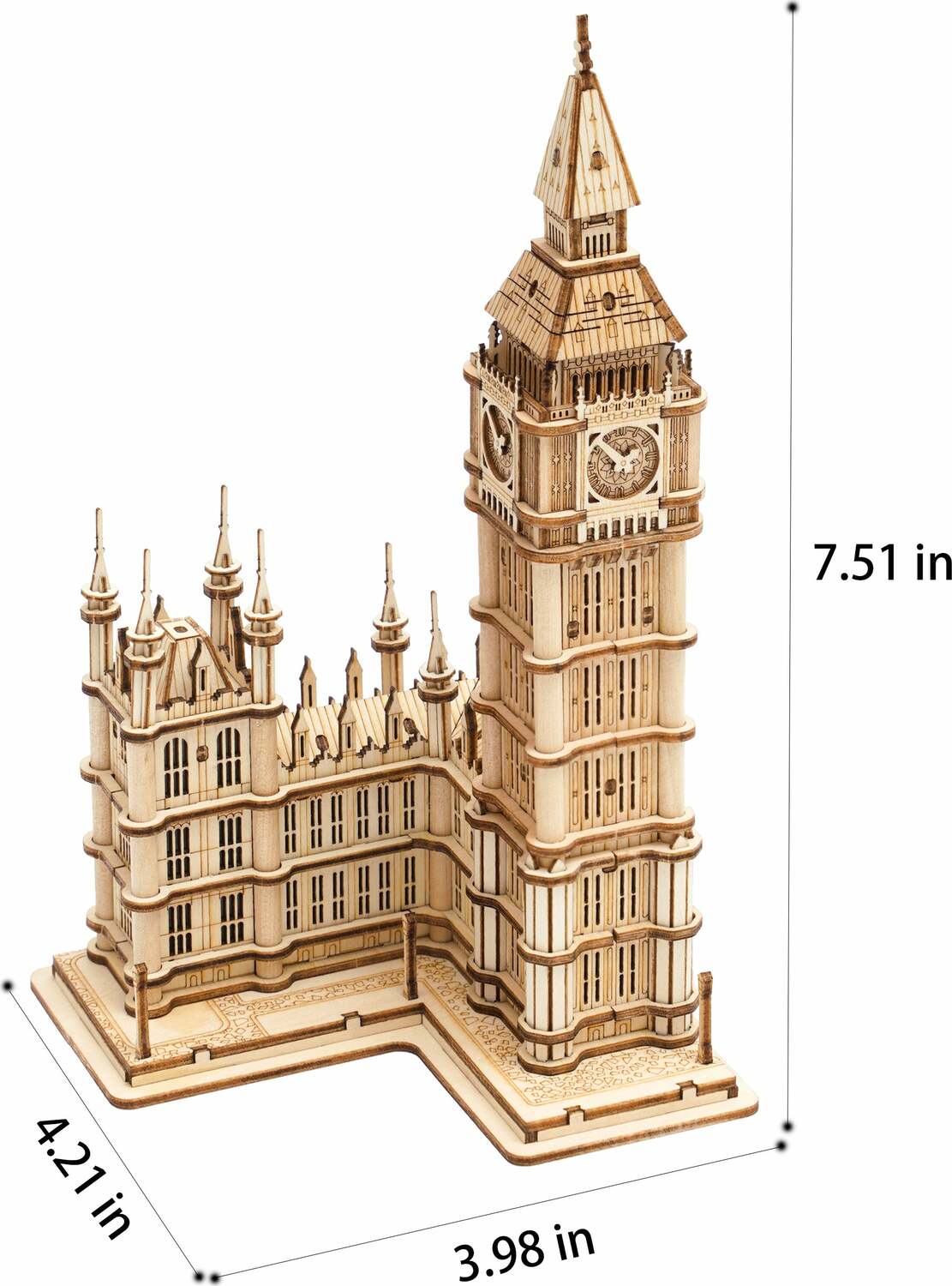 3D Modern Wooden Puzzle - Big Ben with LED Lights