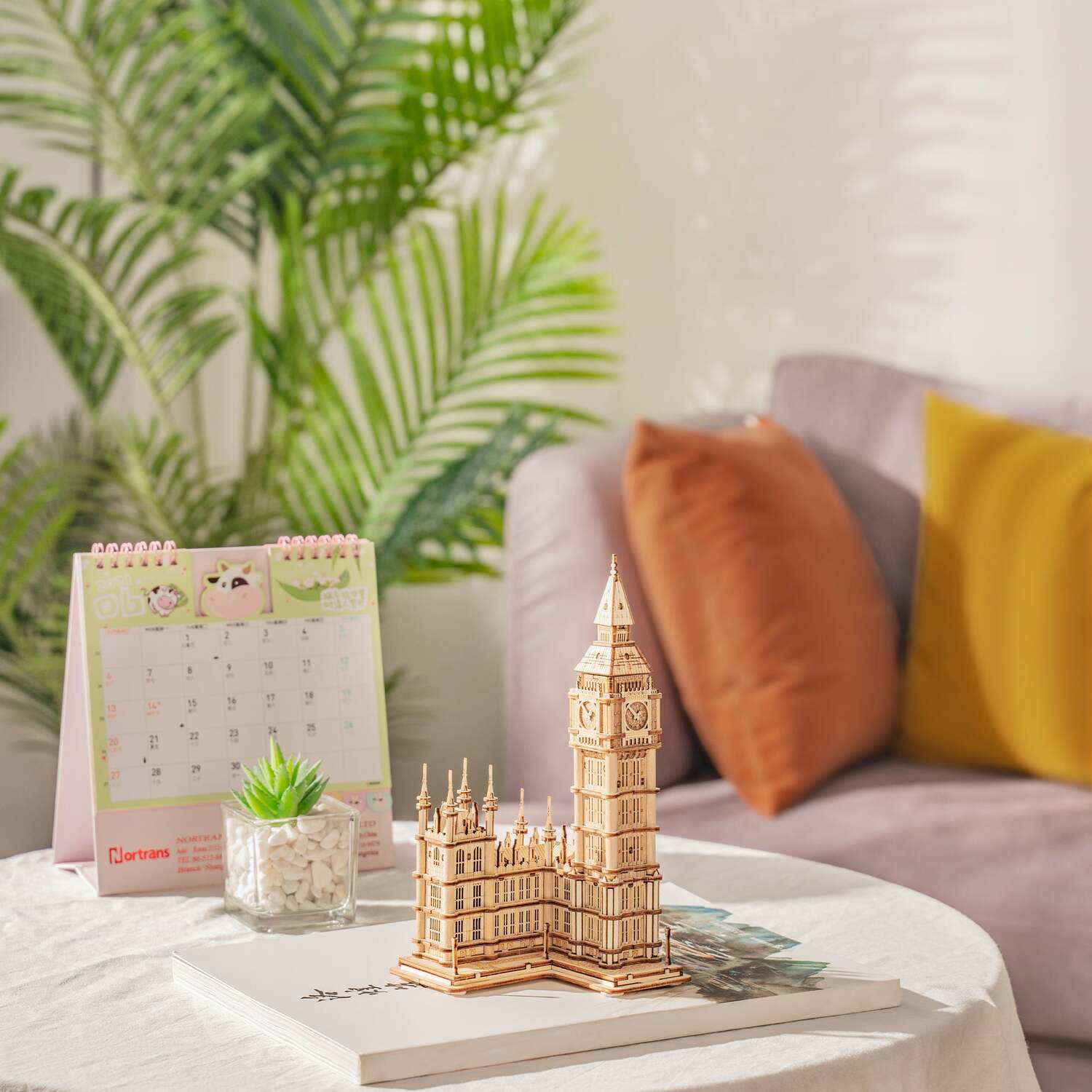 3D Modern Wooden Puzzle - Big Ben with LED Lights