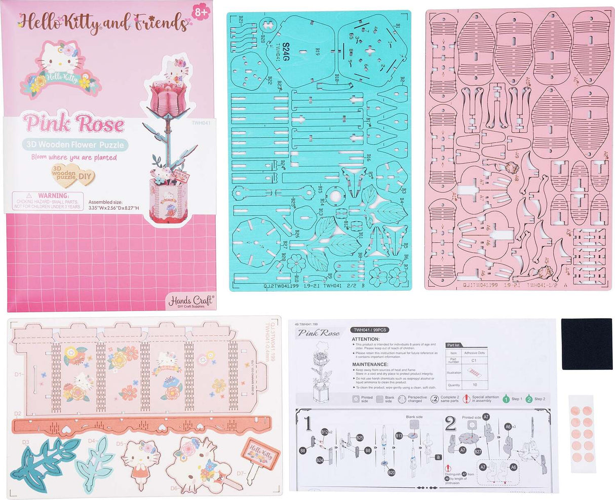 Hello Kitty® and Friends Flower Puzzle: Hello Kitty® Pink Rose