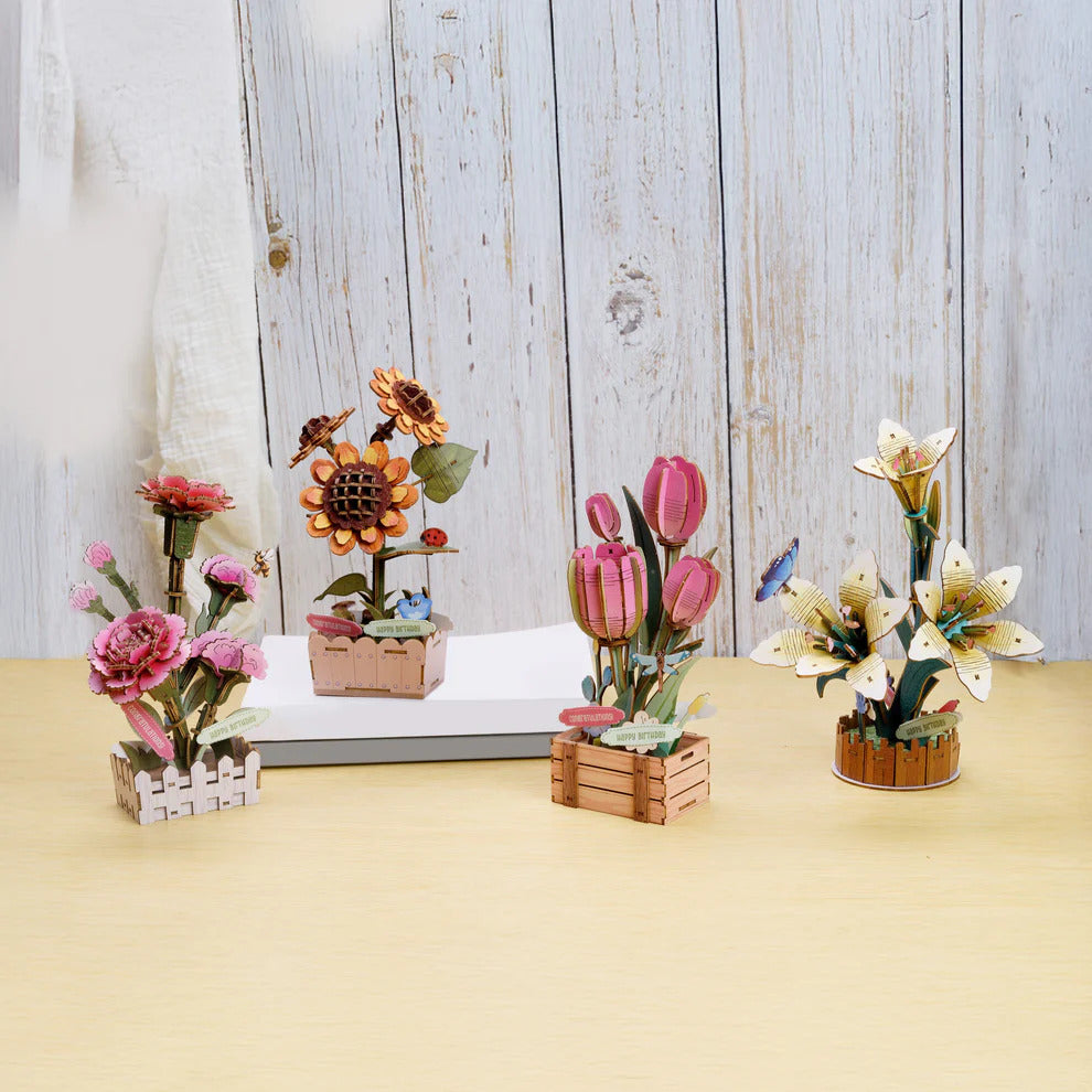 3D Flower Puzzle Carnation Bloom Set