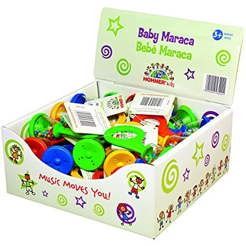 Hohner Kids Mini Shakers with Handle Rattle, 36-Pack