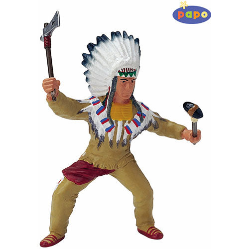 Native American Indian with hatchet