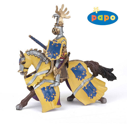 DISCONTINUED Papo Blue Horse of Knight Godefroy at Tournament