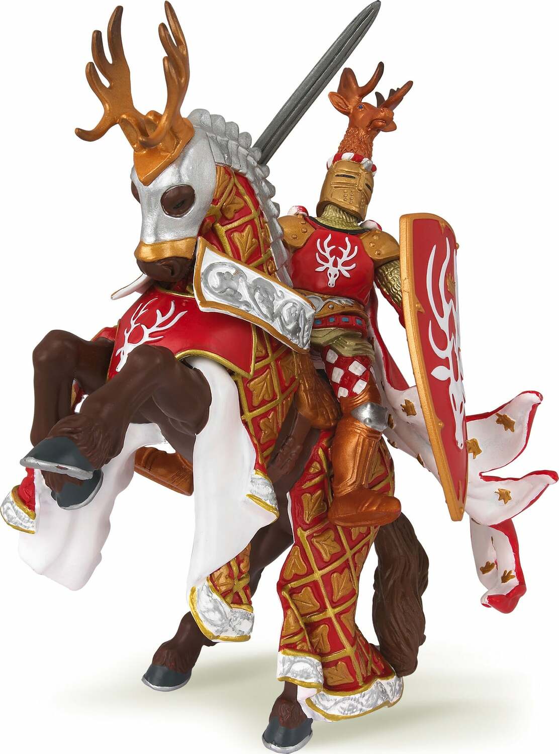 Papo Stag Knight Horse Red (Weapons Masters)