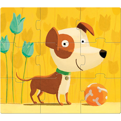 Djeco Dogs 3 Puzzles 4,6,9pcs